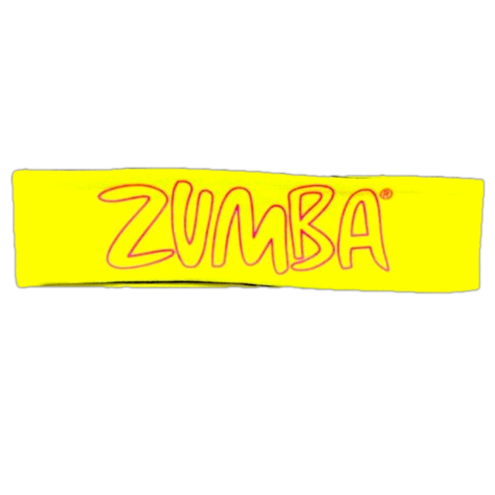 Zumba Fitness "Feel The Music" Green/Black Reversible Headband - NWT